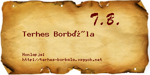 Terhes Borbála névjegykártya